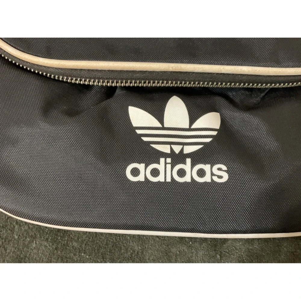 EUC Adidas Black Trefoil Logo Fanny Pack Sling Waist Bag